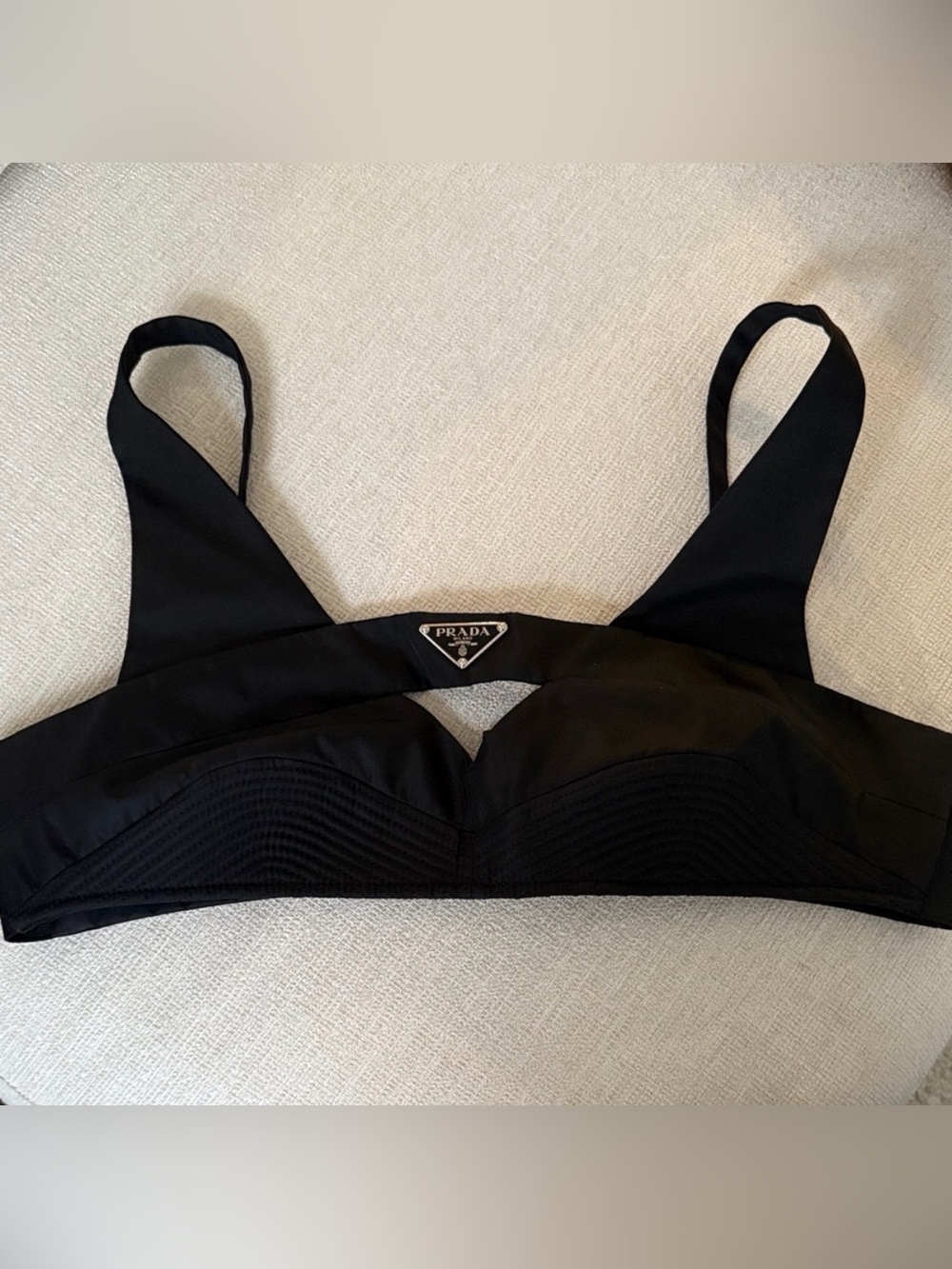 Prada Black Triangle Bralette